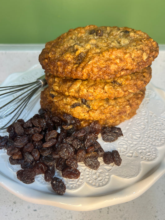 Drunken Raisin Oatmeal Cookies